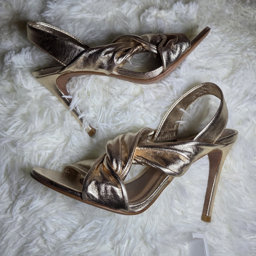 Gold Strappy Heels